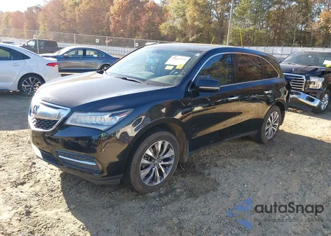 2015 Acura Mdx Technology Package z USA, uszkodzony, nr VIN 5FRYD3H49FB004069